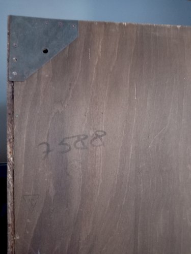 Meuble d'entrée en bois massif - circa 1970