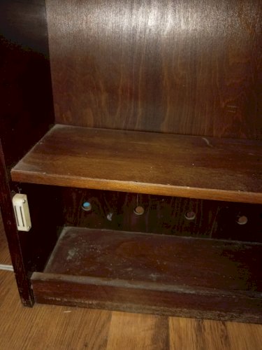 Meuble d'entrée en bois massif - circa 1970