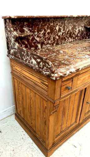 Meuble lavabo en sapin massif XX siècle