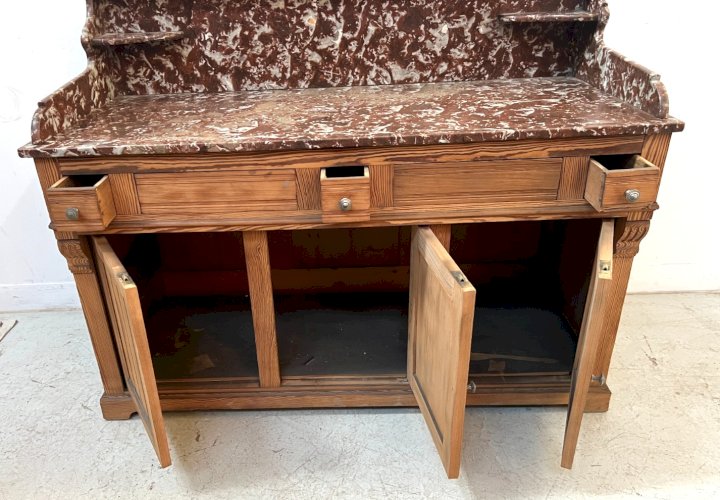 Meuble lavabo en sapin massif XX siècle