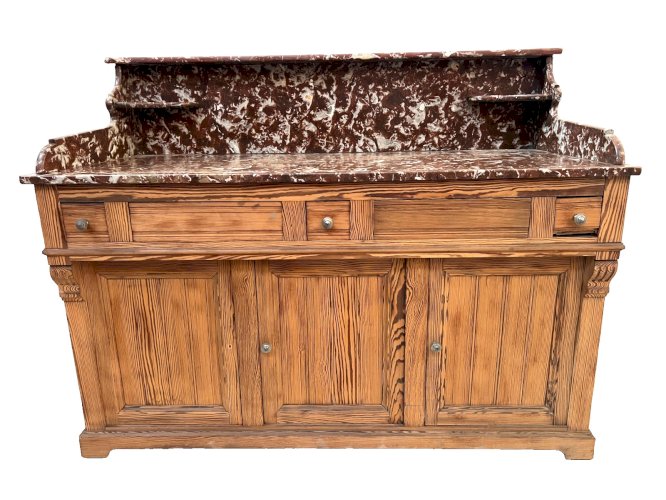 Meuble lavabo en sapin massif XX siècle