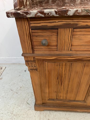 Meuble lavabo en sapin massif XX siècle