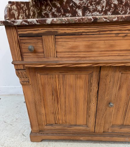 Meuble lavabo en sapin massif XX siècle
