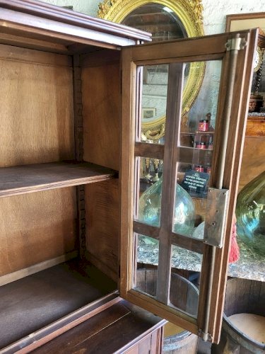 MEUBLE VERRIER EN BOIS ET VITRES 6 PORTES