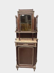 Meuble Vitrine Napoléon III en Acajou Et Bronze ciselé XIX Siècle