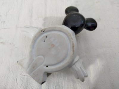 cendrier Michey avant guerre, avant 1940, porcelaine noir et blanc 