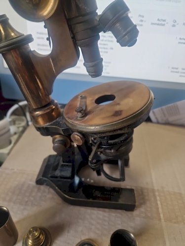 Microscope Leitz  Wetzlar  / 3 objectifs / 1 Oculaire  1920 n° 62084