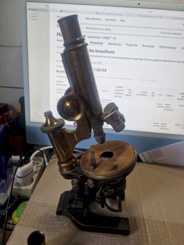 Microscope Leitz  Wetzlar  / 3 objectifs / 1 Oculaire  1920 n° 62084