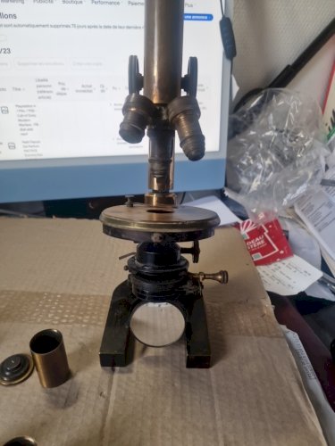 Microscope Leitz  Wetzlar  / 3 objectifs / 1 Oculaire  1920 n° 62084