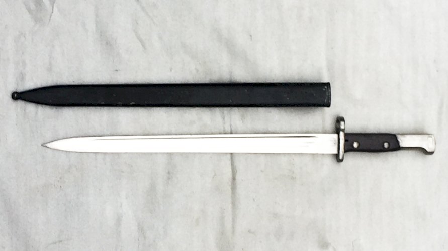 MILITARIA BELGE : TRES RARE & BELLE BAIONNETTE / GLAIVE BELGE M 1924, EXPORT, NUMÉROTÉ, ORIGINAL