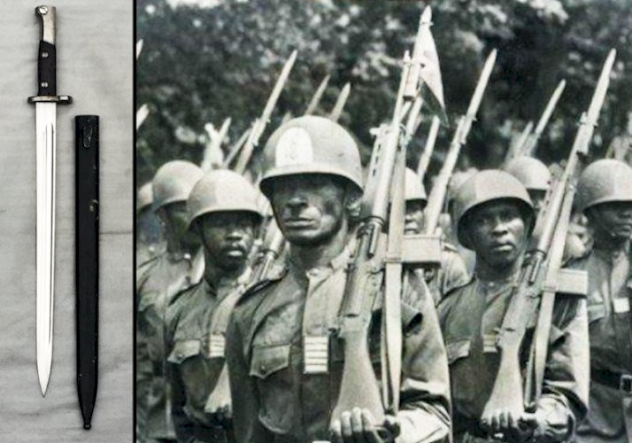 MILITARIA BELGE : TRES RARE & BELLE BAIONNETTE / GLAIVE BELGE M 1924, EXPORT, NUMÉROTÉ, ORIGINAL