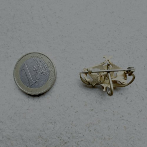 Mini Ancienne petite broche Pendentif 19e art nouveau Initiales Unisexe Charme