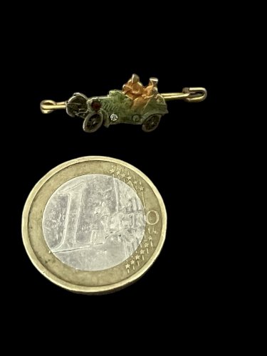 Mini Broche Antique 1900 Collection Voiture Ancienne Automobile Unisexe French