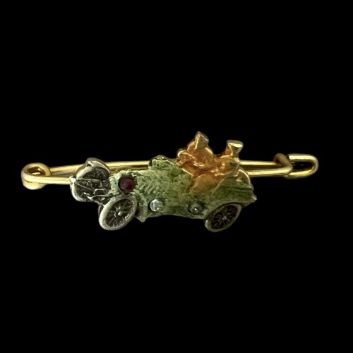 Mini Broche Antique 1900 Collection Voiture Ancienne Automobile Unisexe French