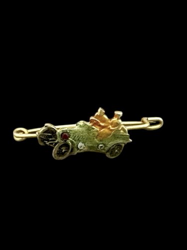 Mini Broche Antique 1900 Collection Voiture Ancienne Automobile Unisexe French