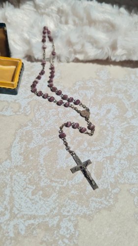 mini Chapelet ancien en verre