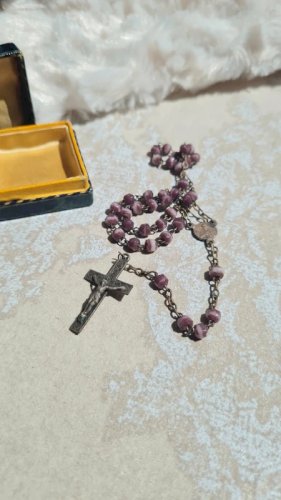 mini Chapelet ancien en verre