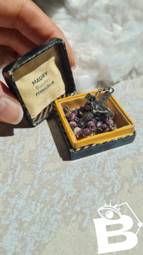 mini Chapelet ancien en verre