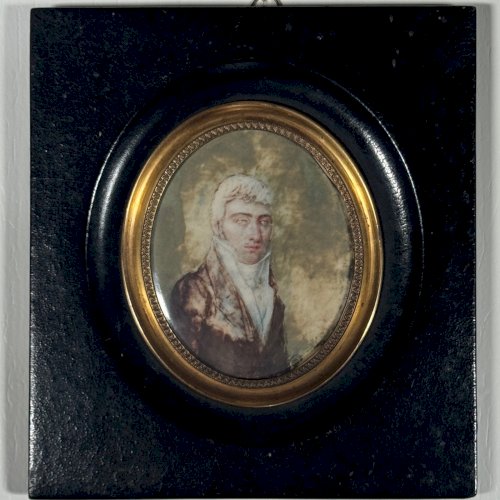 Miniature du XIXe homme en redingote 1807 M5835