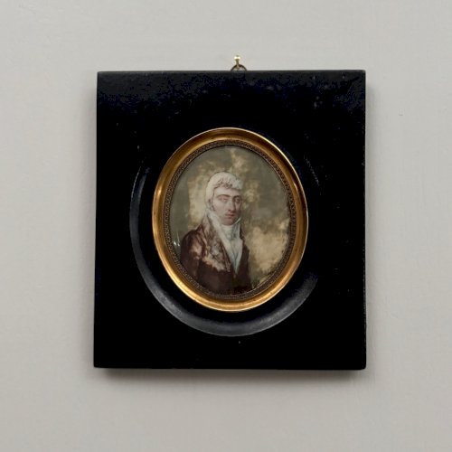 Miniature du XIXe homme en redingote 1807 M5835