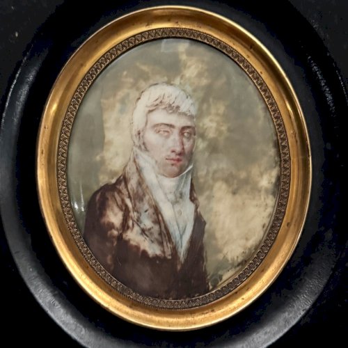 Miniature du XIXe homme en redingote 1807 M5835