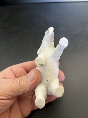 miniature  Éléphant en Biscuit porcelaine collection vintage