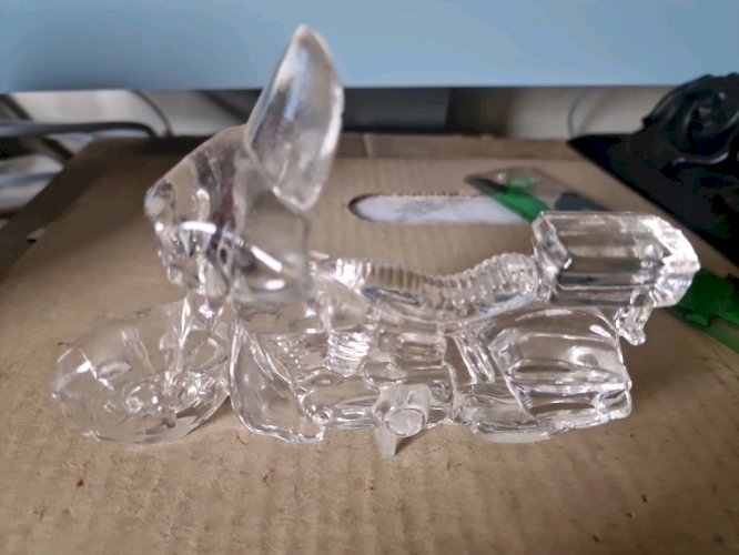 Miniature Harley Davidson en verre ou cristal