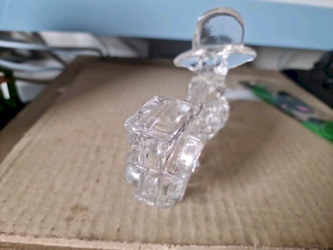 Miniature Harley Davidson en verre ou cristal