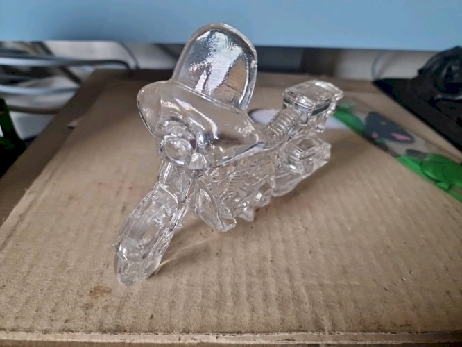Miniature Harley Davidson en verre ou cristal