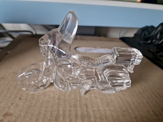Miniature Harley Davidson en verre ou cristal