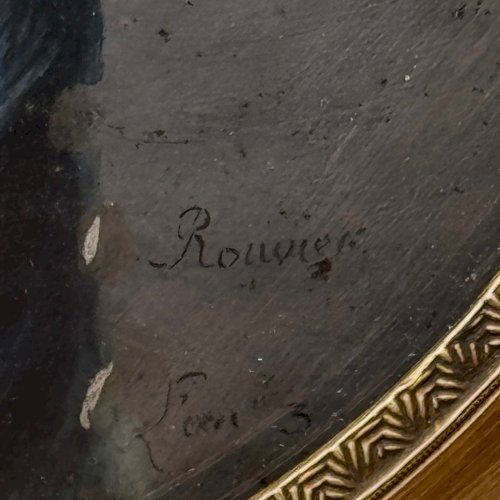 Miniature portrait d'homme en buste par Pierre-Louis Rouvier début XIXe M3752