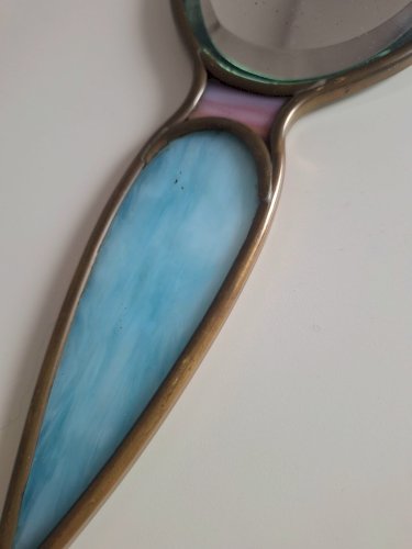 Miroir à main ancien, décoration vintage