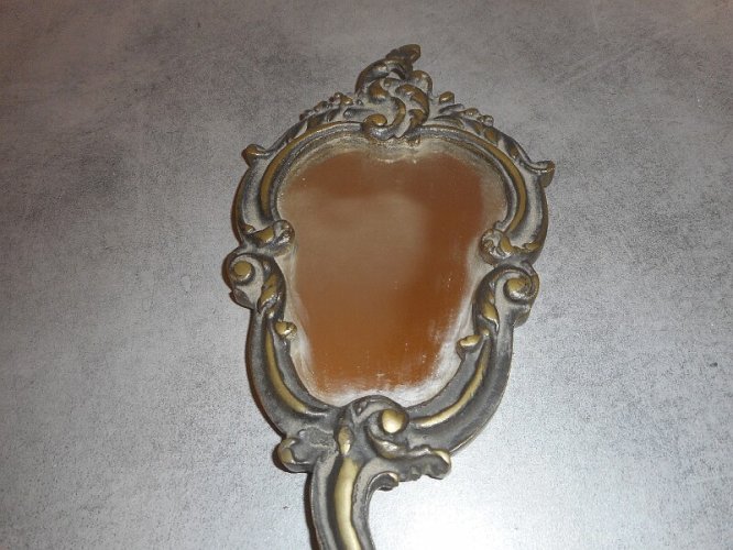 MIROIR A MAIN EN BRONZE