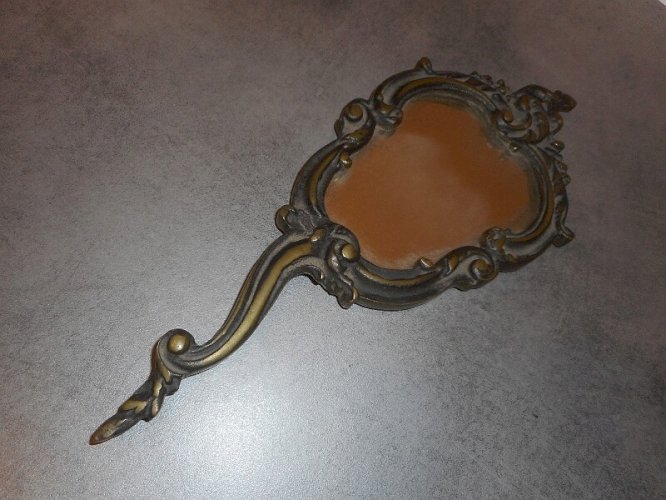 MIROIR A MAIN EN BRONZE