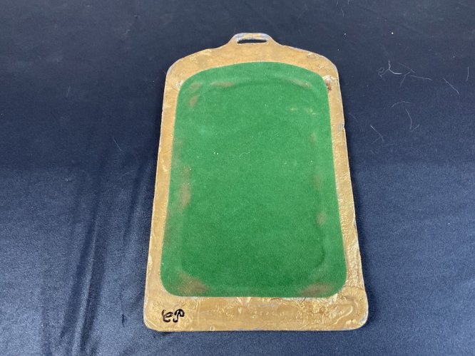 Miroir à Talosel Vert en Métal Doré d'Irena Jaworska, France, Années 70