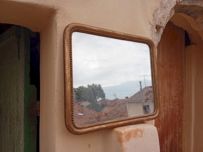 Miroir ancien XIX siècle . Période louis Philippe 