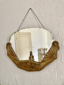 Miroir Art déco à suspendre, années 1930