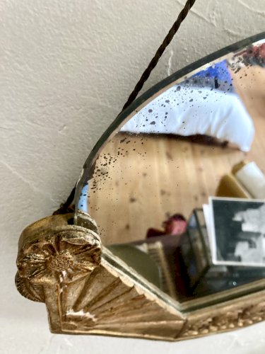 Miroir Art déco à suspendre, années 1930