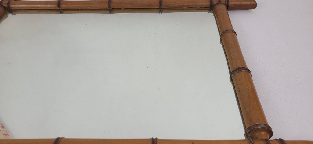 Miroir bambou 1900 58*74 cm.