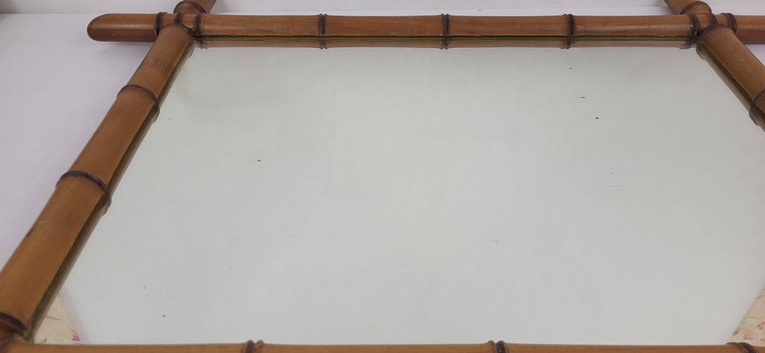 Miroir bambou 1900 58*74 cm.