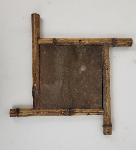Miroir bambou biseauté début XXème