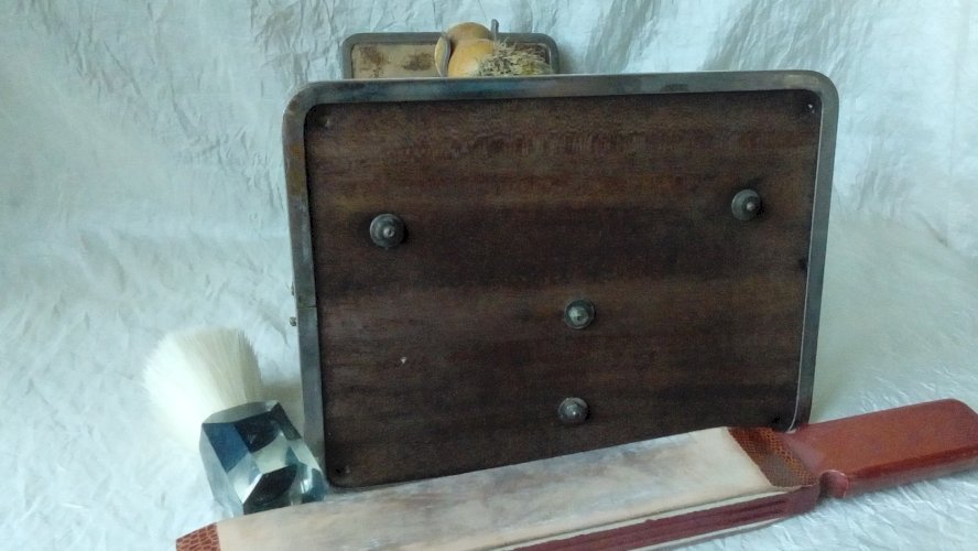 MIROIR BARBIER EN METAL PSYCHÉ BAKELITE BLAIREAU GIBBS  AFFUTEUR ANNÉES 1920*