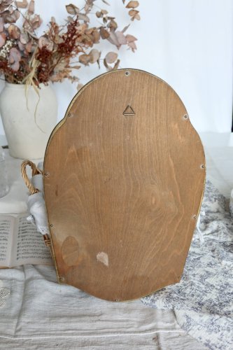 Miroir Baroque ancien en bois doré