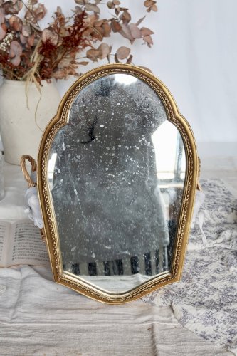 Miroir Baroque ancien en bois doré