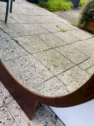 Miroir biseauté rond en bois