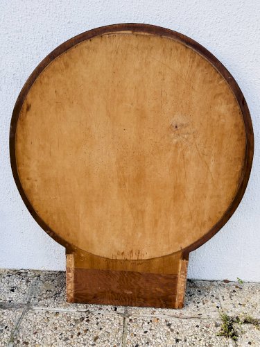 Miroir biseauté rond en bois