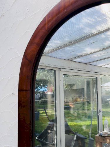 Miroir bois acajou