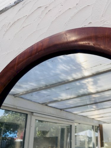 Miroir bois acajou