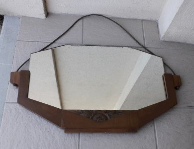 Miroir bois années 60