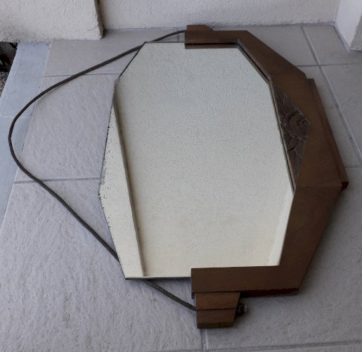 Miroir bois années 60